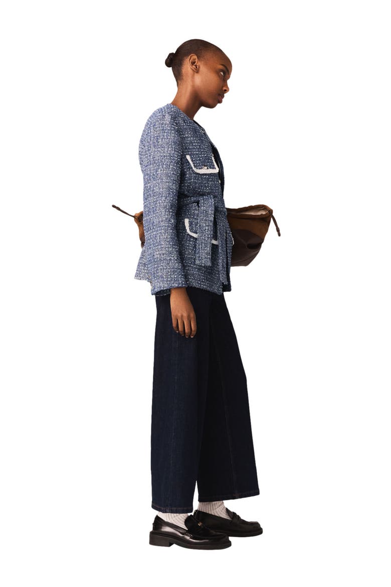4-pocket tweed jacket, Alternate, color, Blue