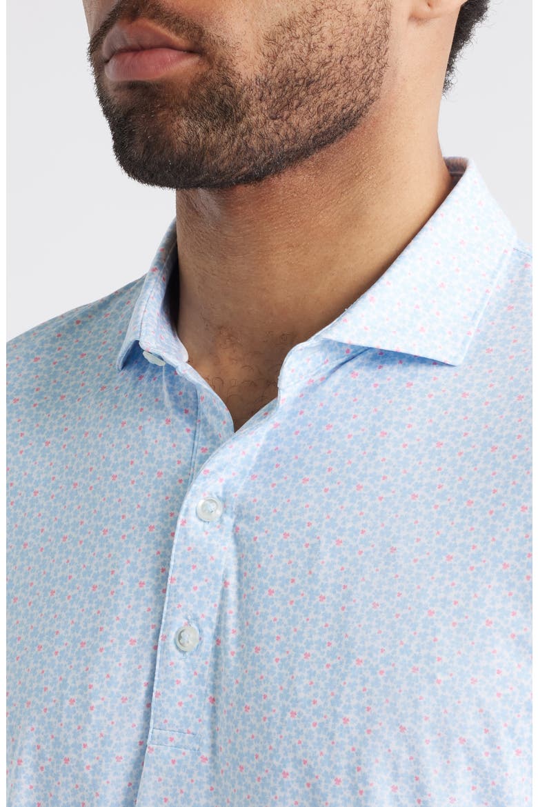 Four Leaf Clover Print Featherweight Performance Polo, Alternate, color, KONA