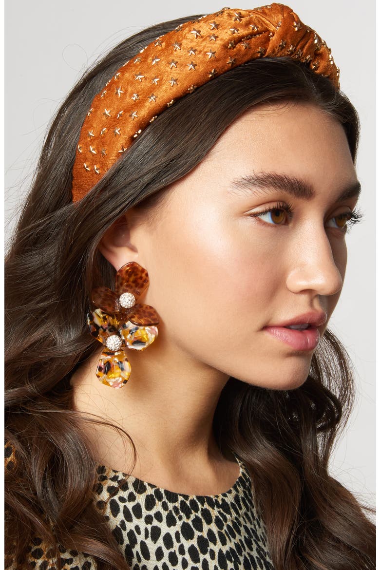 Star Studded Knotted Headband., Alternate, color, COPPER