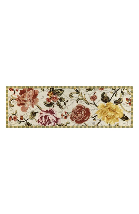 Golden Peonies Runner