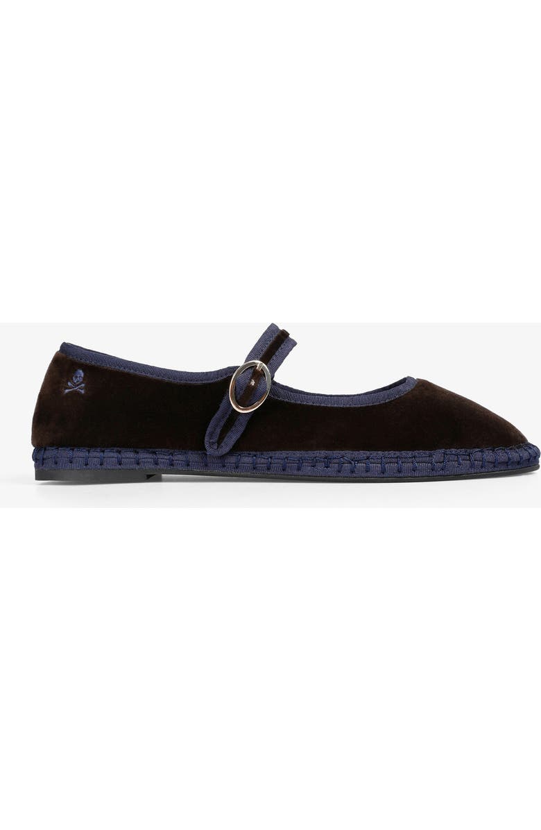 Scalpers Velvetstrap Slipper, Main, color, Brownnavy