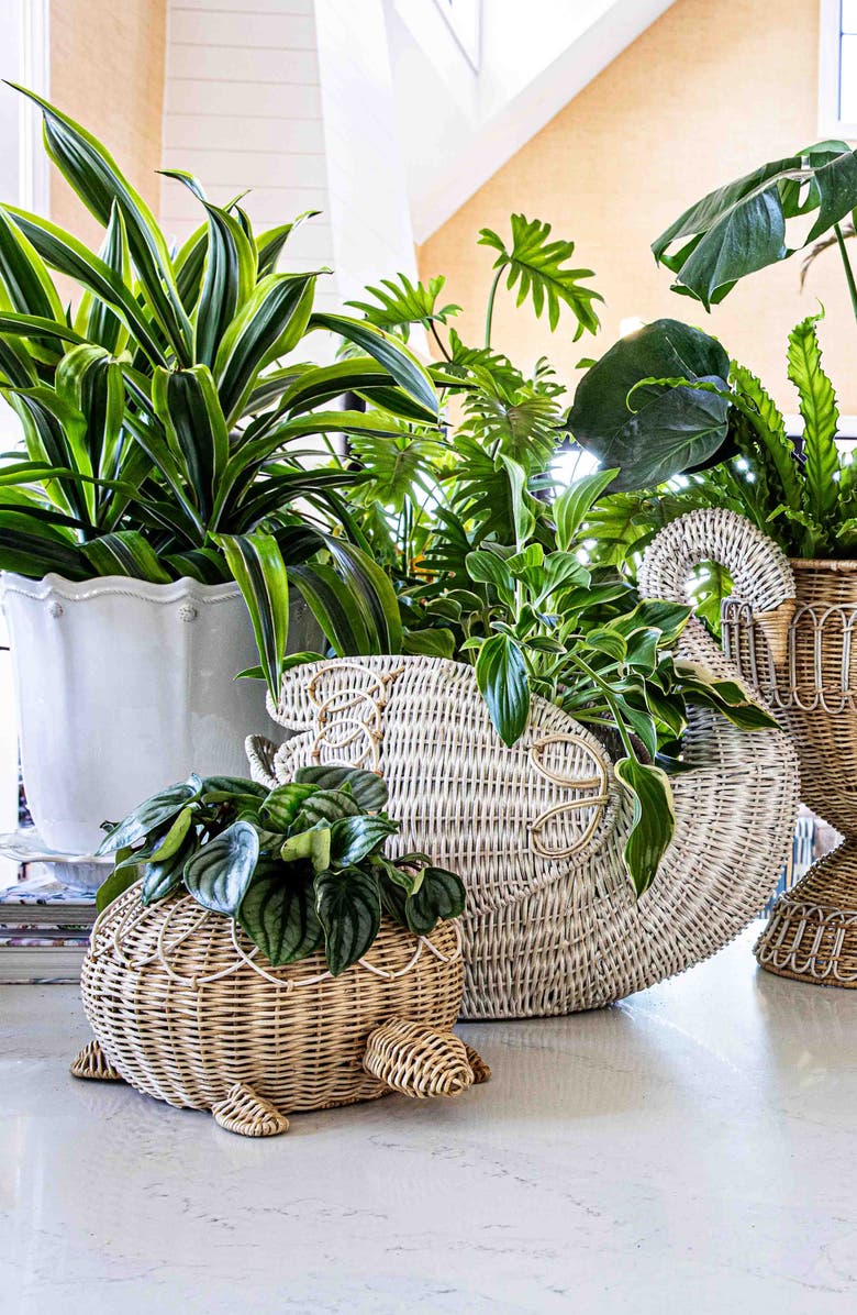 Juliska Provence Rattan Turtle Bowl, Alternate, color, Whitewash