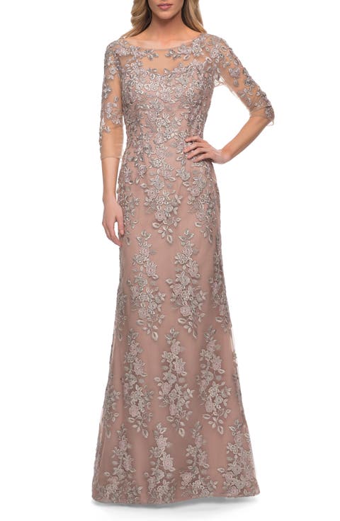 Floral Column Gown