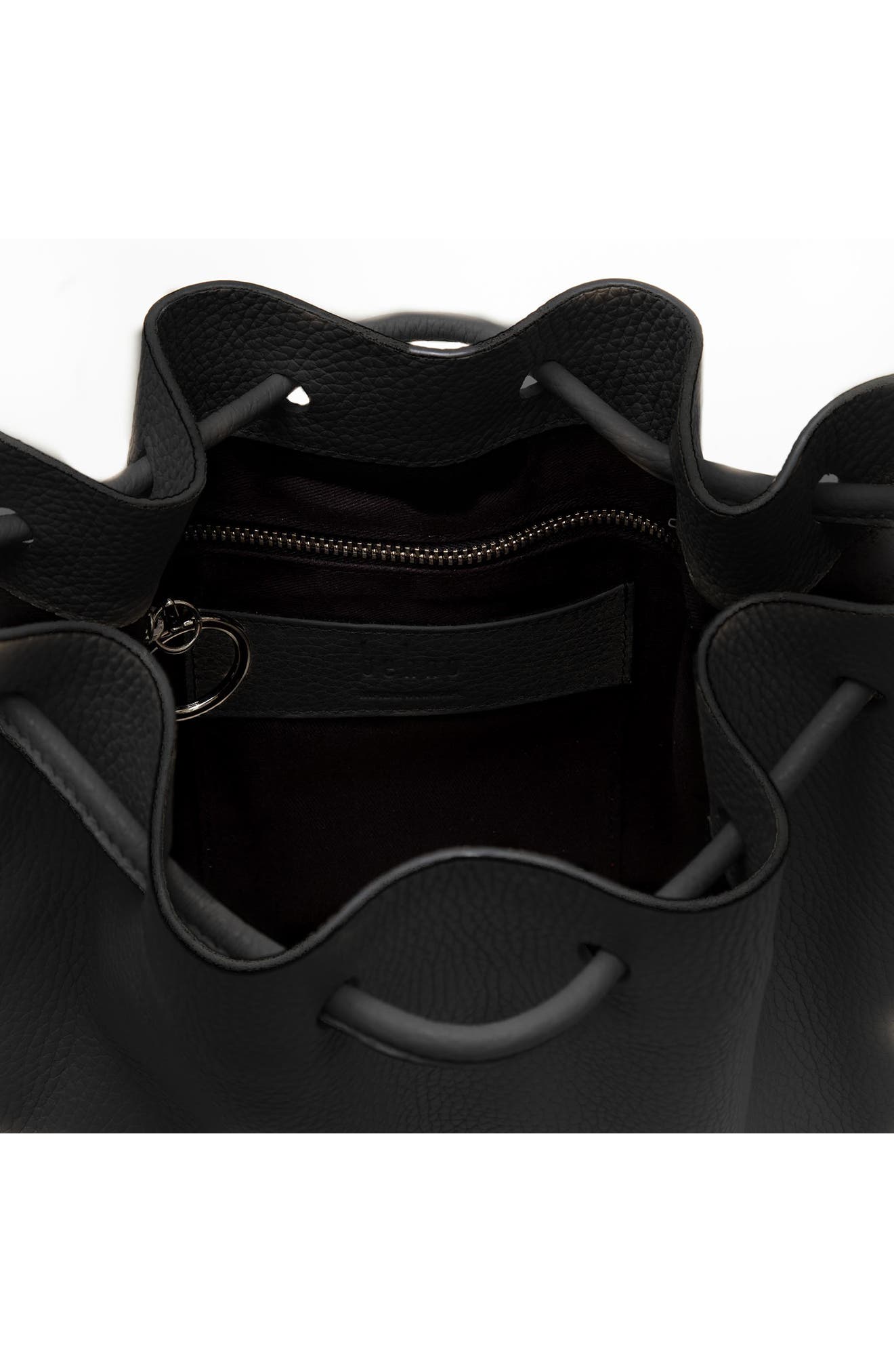 behno Medium Ina Pebble Leather Shoulder Bag, Alternate, color, Black