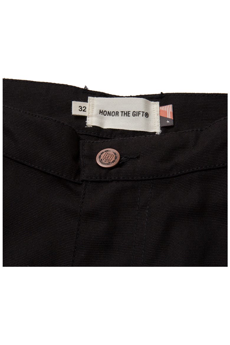 Piped Canvas Pants, Alternate, color, BLACK