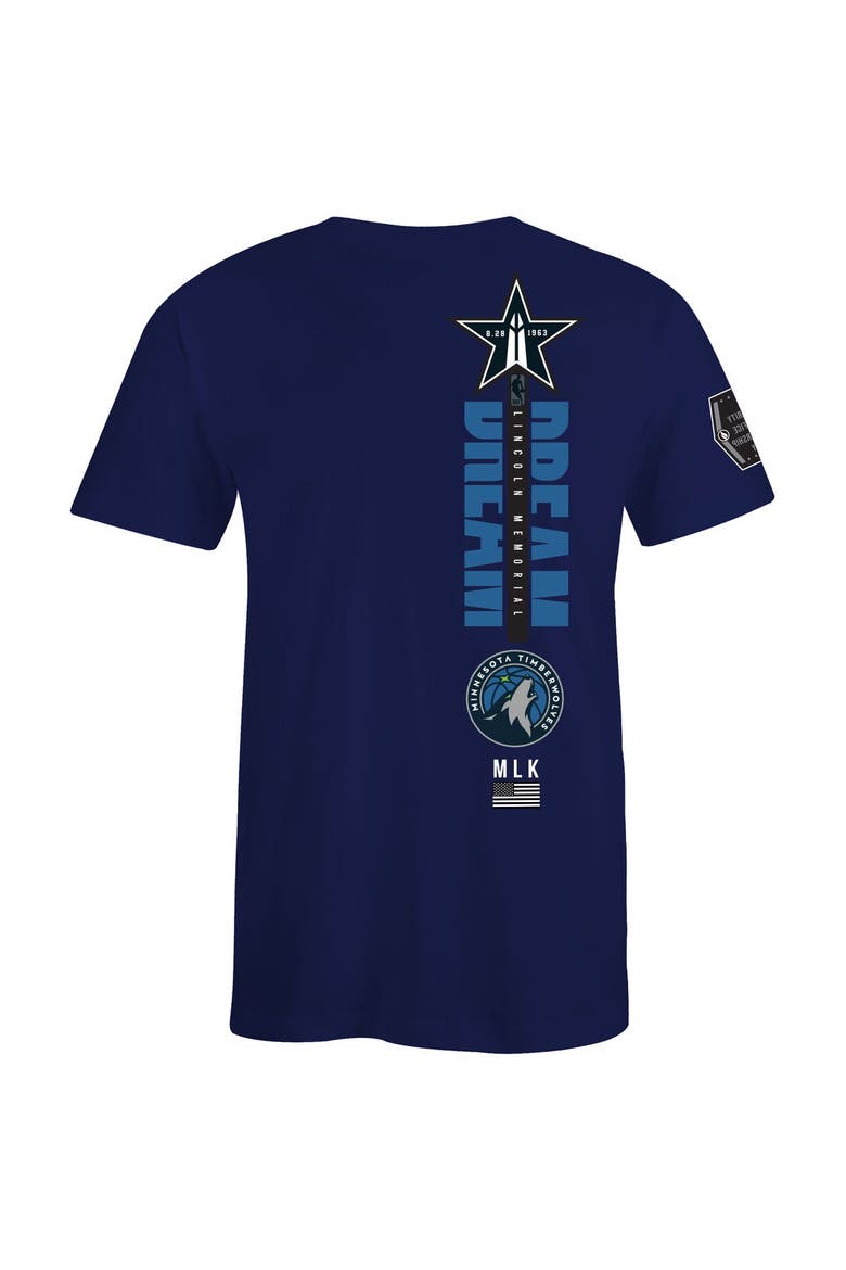 Unisex FISLL x Black History Collection  Navy Minnesota Timberwolves T-Shirt, Alternate, color, Navy