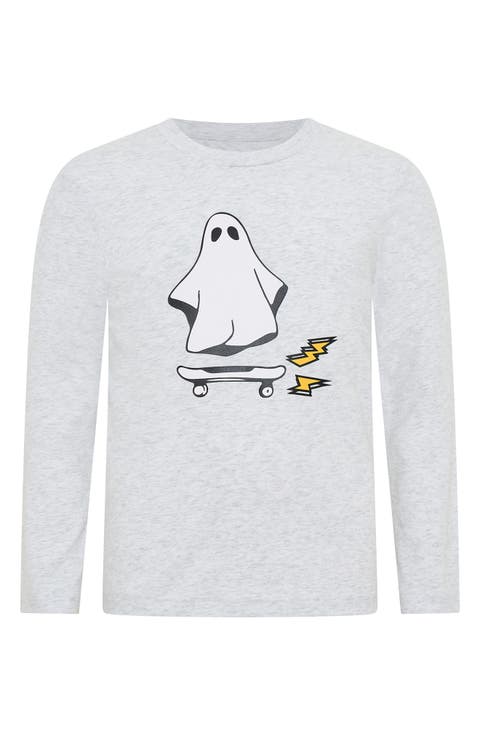 Kids' Skating Ghost Long Sleeve Graphic T-Shirt (Toddler & Little Kid)