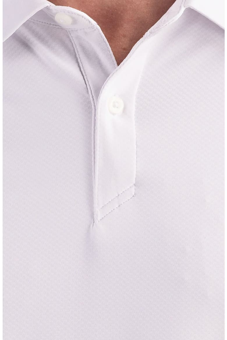 Prospect Epic Confidence Textured Performance Polo, Alternate, color, WHITE