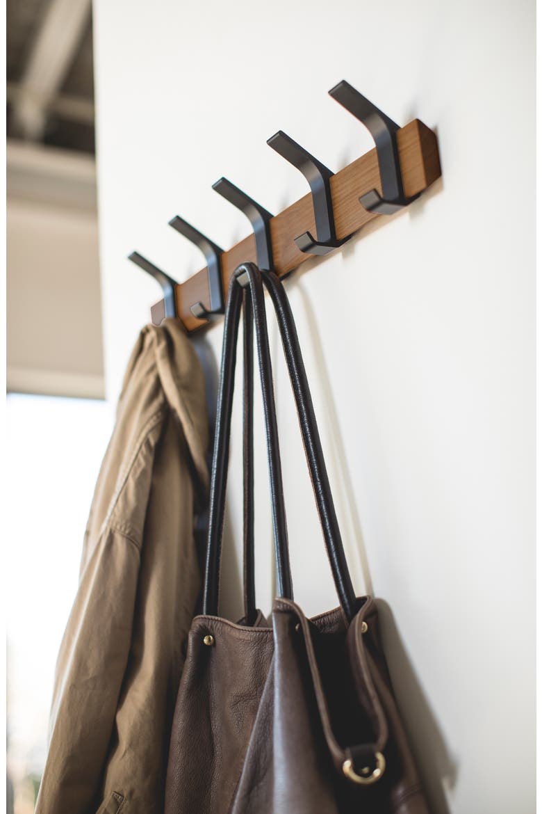 Wall Mounted Coat Rack, Alternate, color, WALNUT