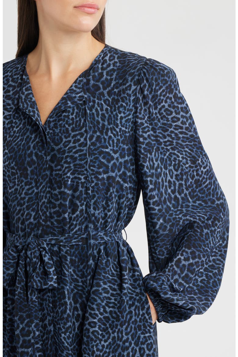 Cheryl Print Ruffle Hem Long Sleeve Dress, Alternate, color, MIDNIGHT MULTI