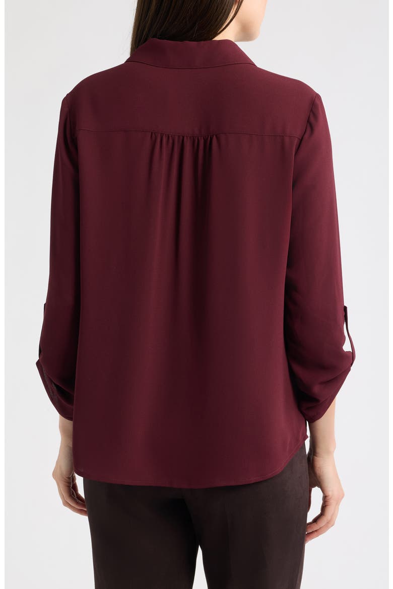 Roll-Tab Cuff Top, Alternate, color, BAROLO