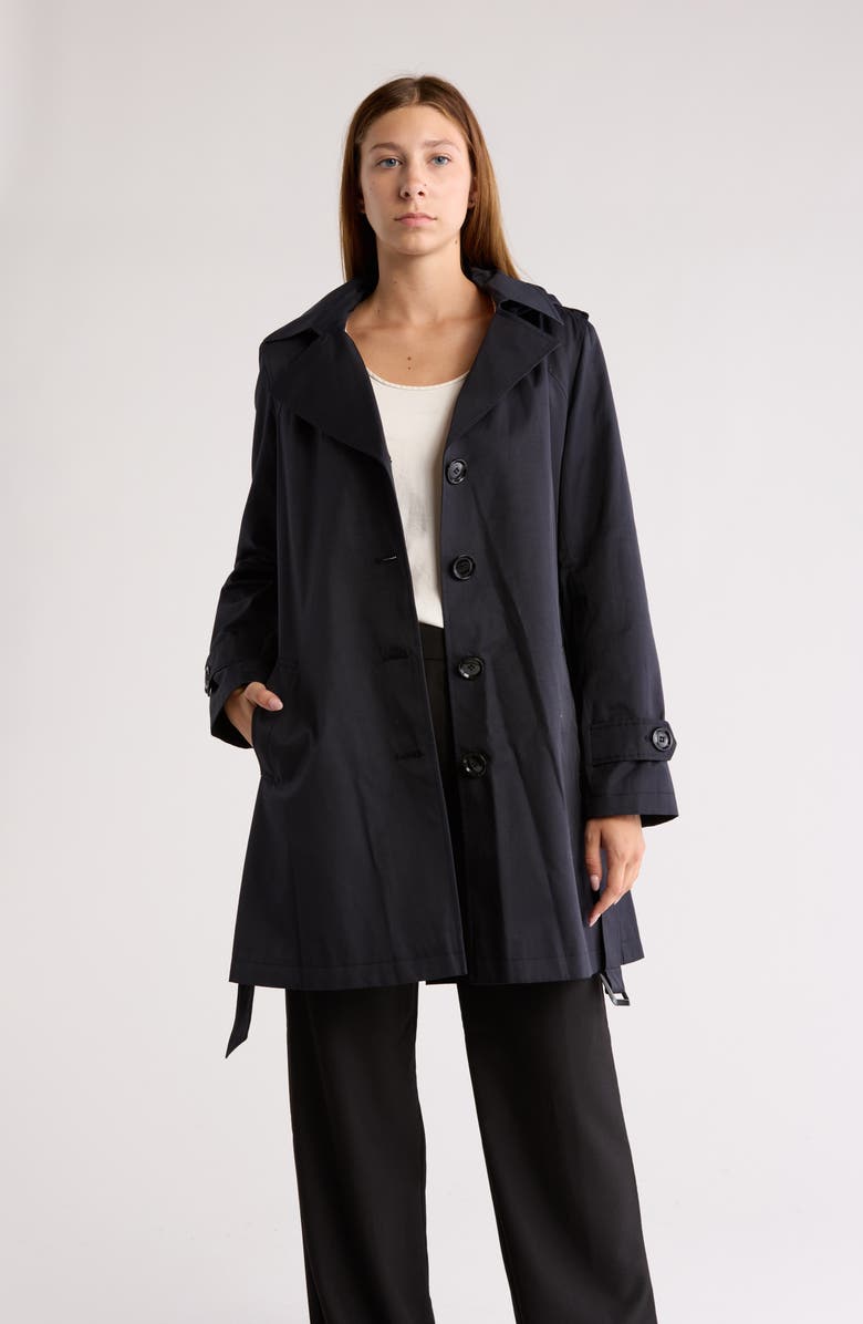 Sam Edelman Button Front Belted Trench Coat, Alternate, color,