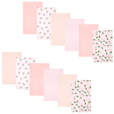 Absorbent Cotton-poly Flannel Burp Cloths 12-count (baby)