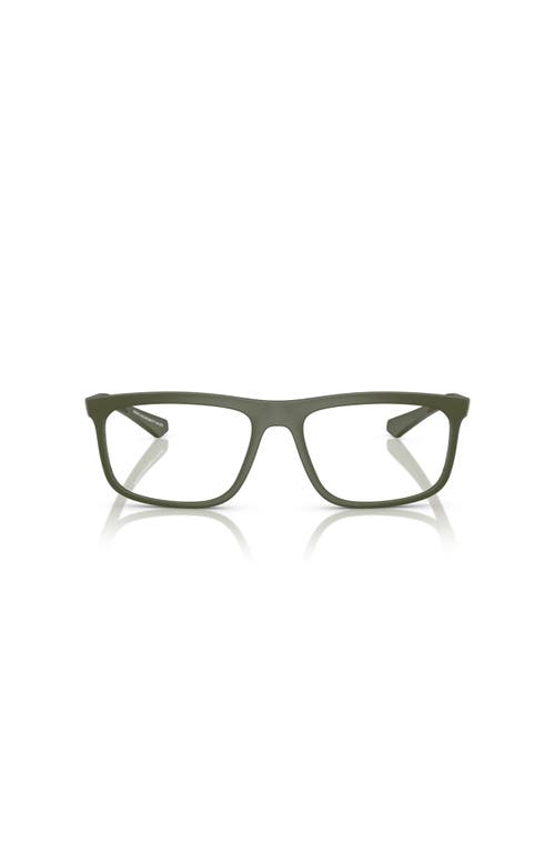 Emporio Armani 55mm Square Optical Glasses In Green