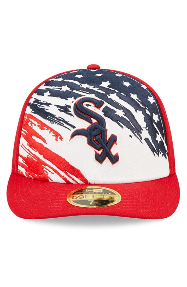 New Era Men's New Era Red Chicago White Sox 2022 4th of July Low Profile 59FIFTY Fitted Hat, Alternate, color, Red