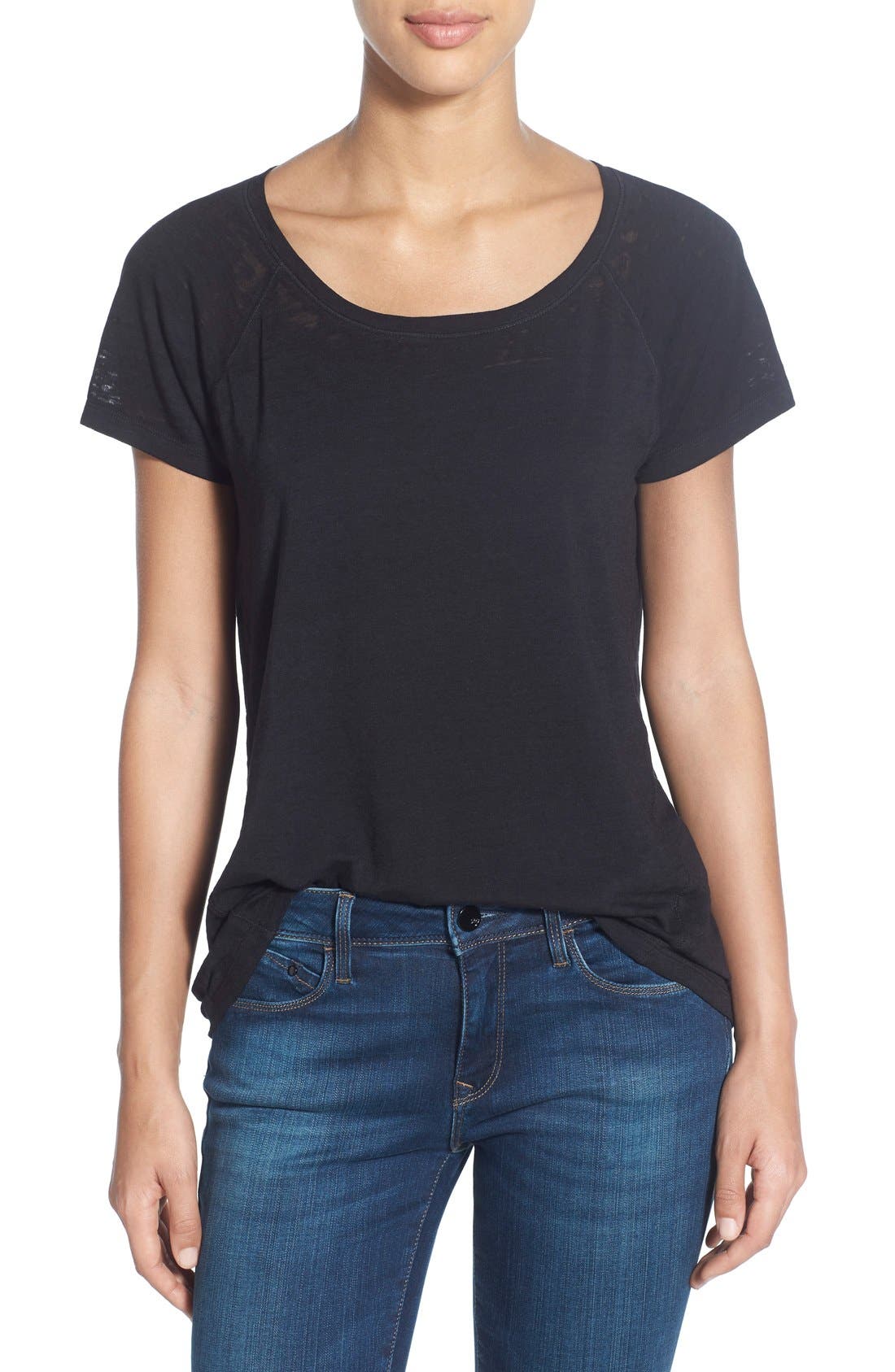 Caslon® Burnout Tee (Women) | Nordstromrack
