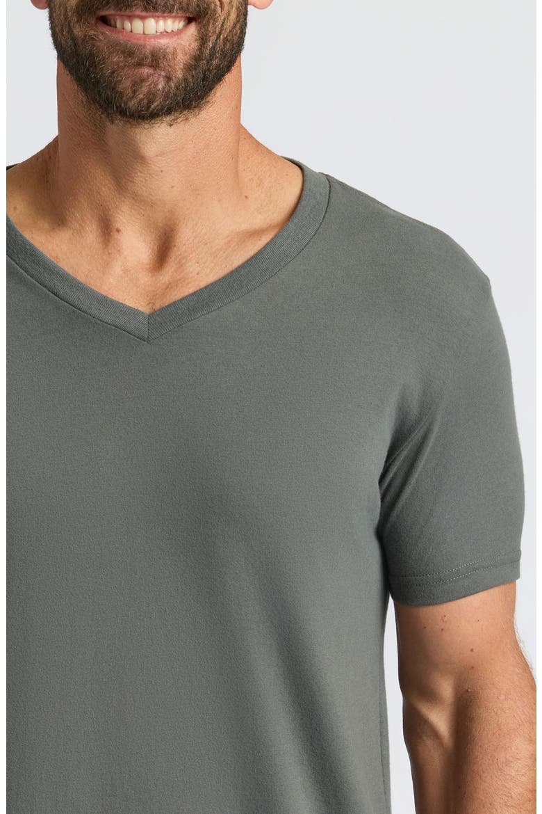 Short Sleeve V-Neck T-Shirt, Alternate, color, CARBON