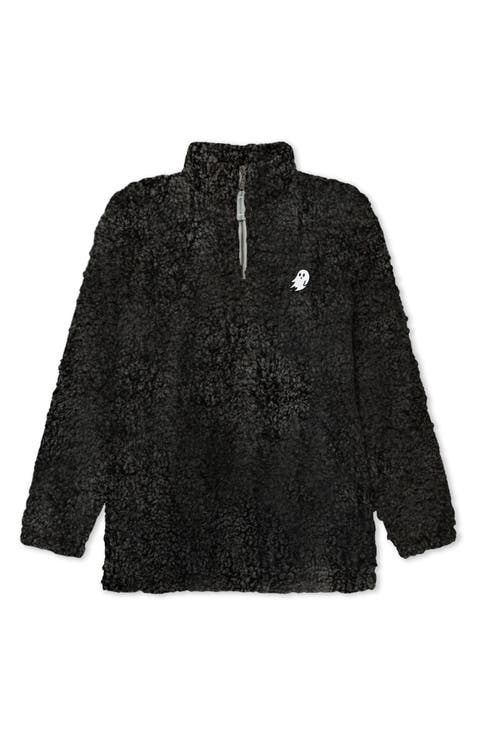 Womens Ghost Faux Quarter Zip Pullover