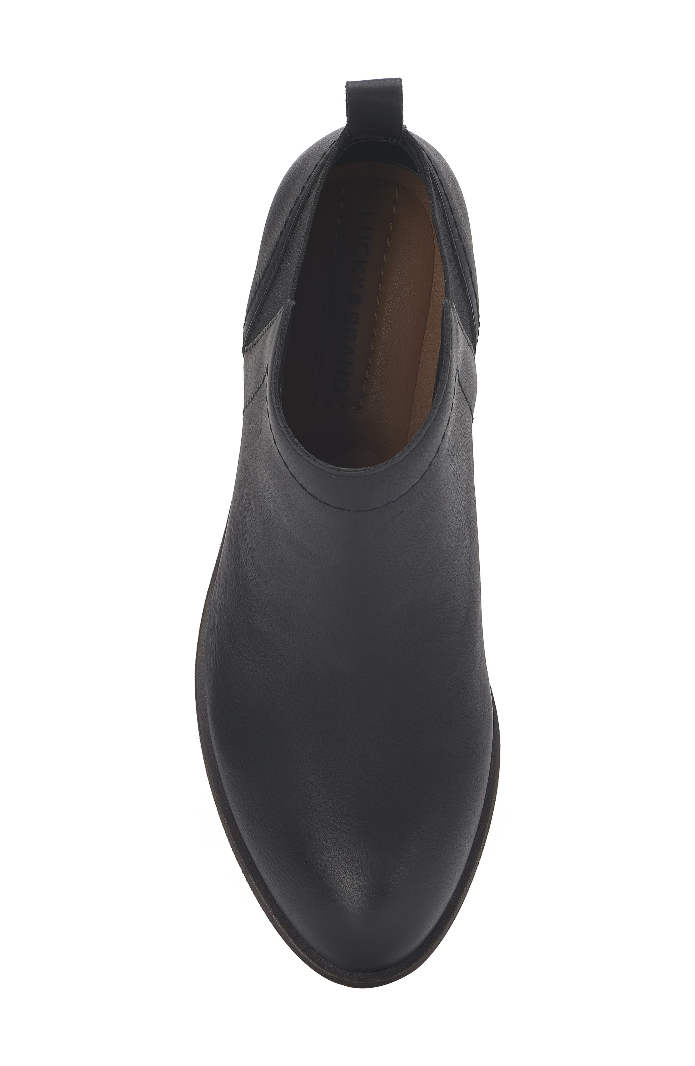 Lucky Brand Badene Ankle Boot, Alternate, color, Black Direction Ll