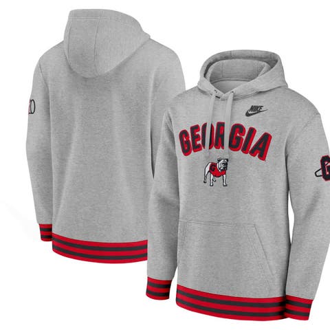 Men's Nike Heather Gray Georgia Bulldogs Legacy Retro Pullover Hoodie