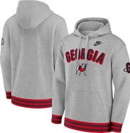 Nike Men's Nike Heather Gray Georgia Bulldogs Legacy Retro Pullover Hoodie