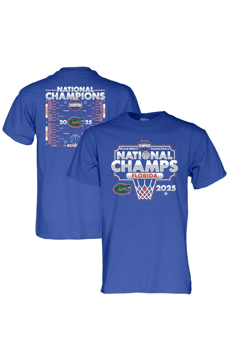 BLUE 84 Youth Blue 84 Royal Florida Gators 2025 NCAA Men's Basketball National Champions Bracket T-Shirt, Main, color, 