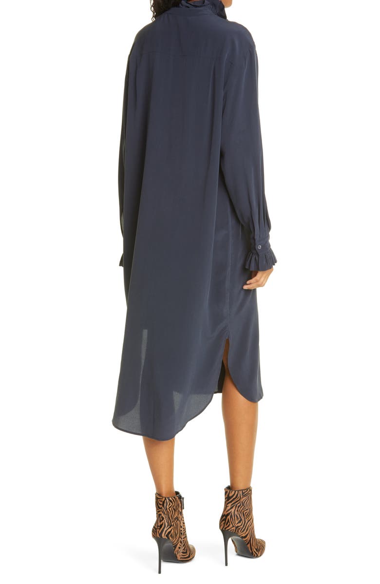 Samsøe Samsøe Jade Long Sleeve Silk Shirtdress, Alternate, color,