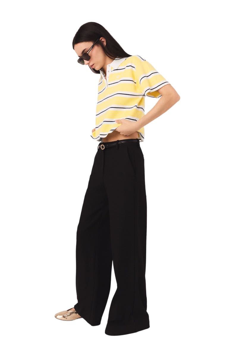 maje Flared trousers, Main, color, Black