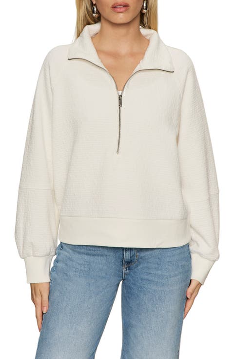 Textured Half-Zip Sweatshirt