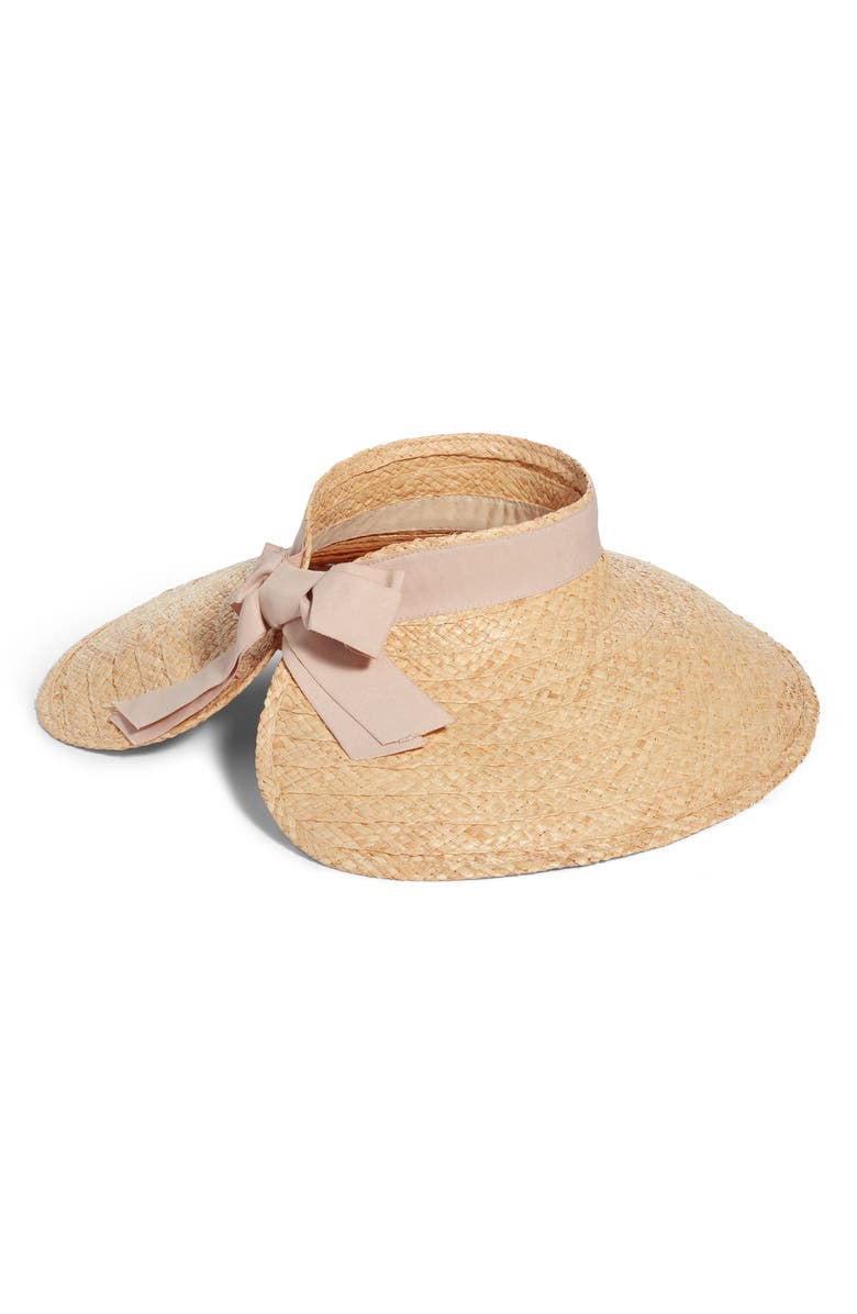Rachel Parcell Raffia Sun Visor, Alternate, color, 