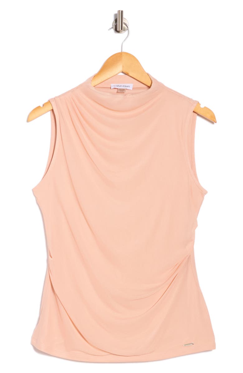 Calvin Klein Cowl Neck Shell, Alternate, color, Pink Pepper