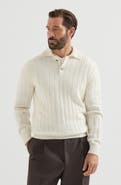 Brunello Cucinelli Cashmere ribbed knit polo