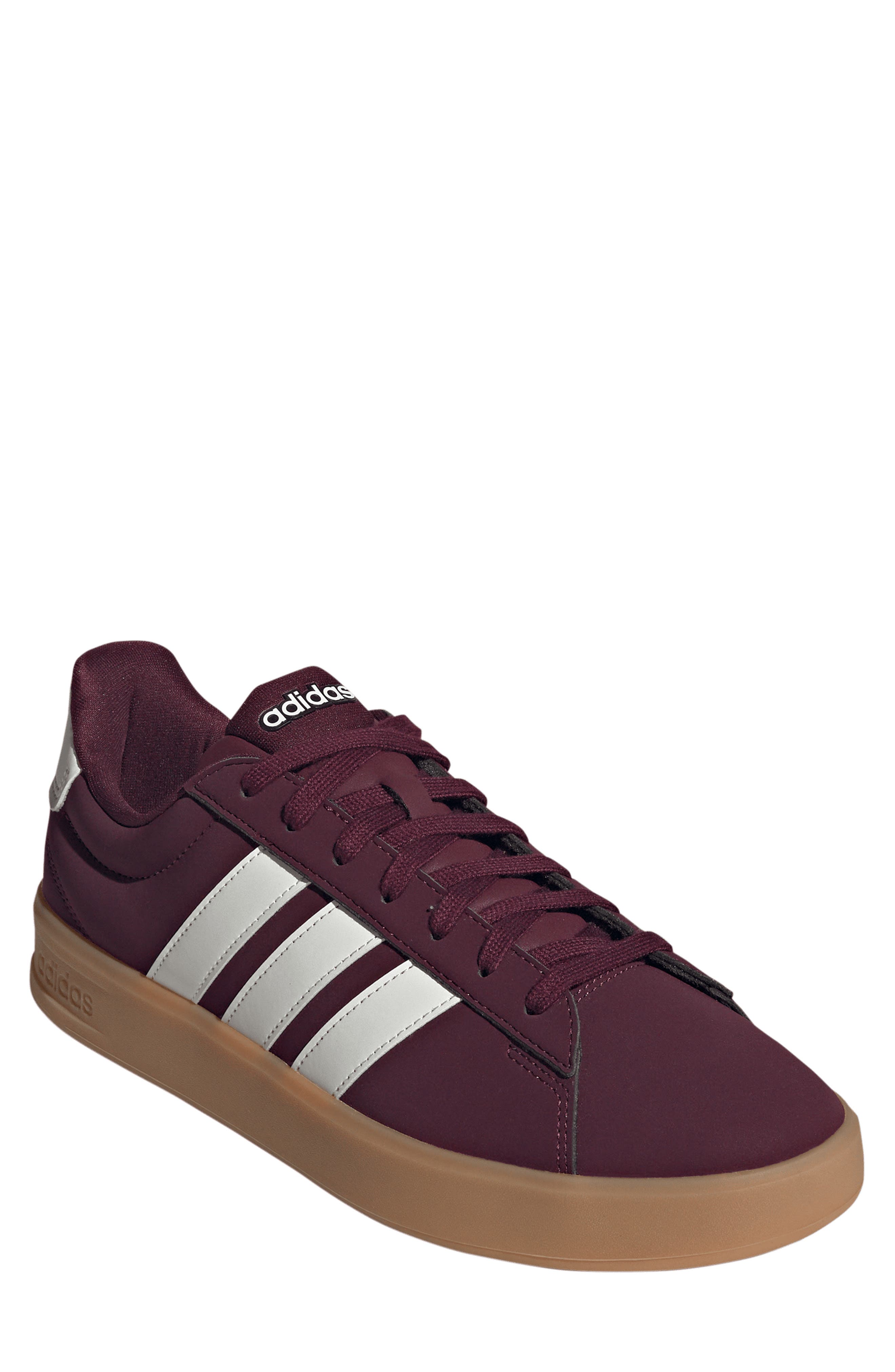 adidas Grand Court 3-0 Sneaker, Main, color, Maroon/ Off White/ Gum 3