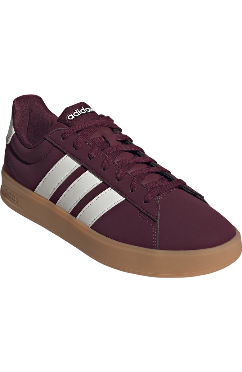 adidas Grand Court 3-0 Sneaker, Main, color, Maroon/ Off White/ Gum 3