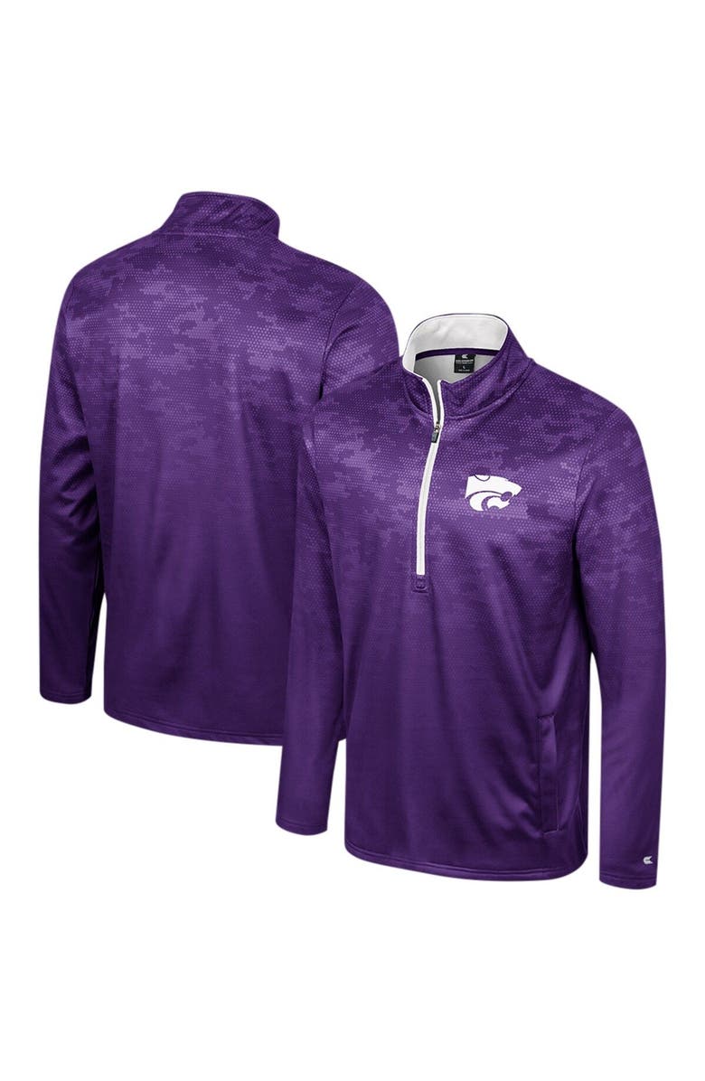 COLOSSEUM Men's Colosseum  Purple Kansas State Wildcats The Machine Half-Zip Jacket, Main, color, Purple