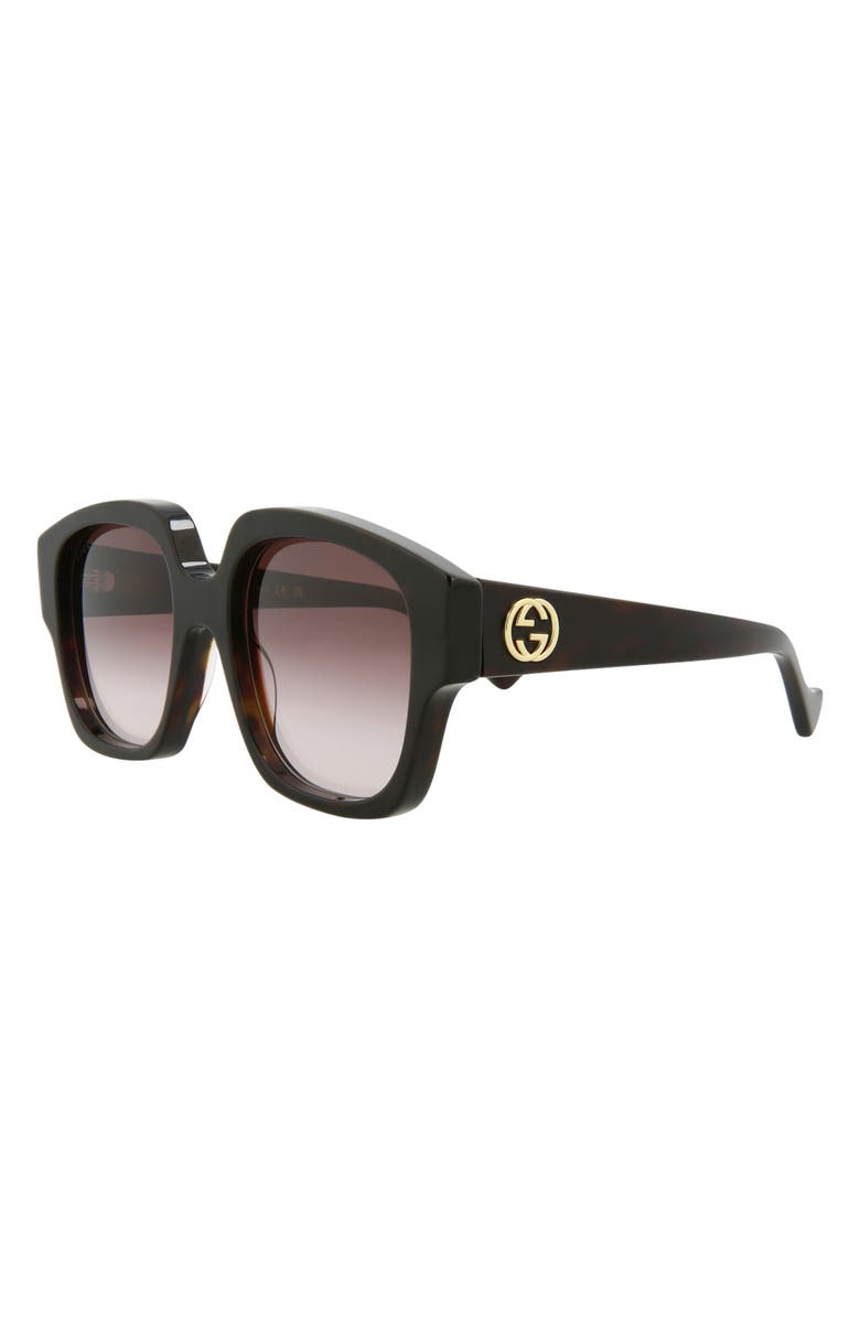 Gucci 56mm Square Recrangle Sunglasses, Alternate, color, 