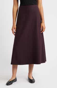 Felted Wool Jersey A-Line Skirt