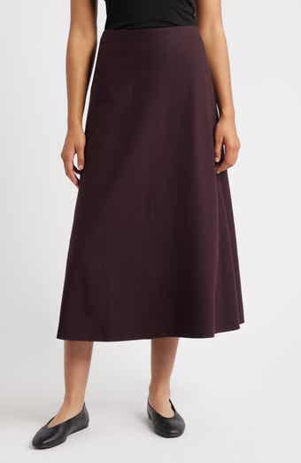 Felted Wool Jersey A-Line Skirt