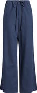 Open Edit Linen Blend Wide Leg Pants