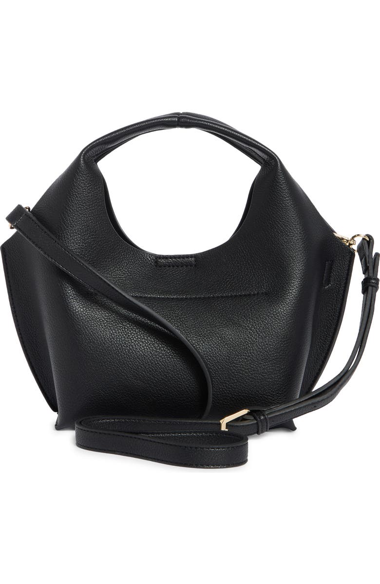 Dolce Vita Galen Cutout Faux Leather Handbag, Alternate, color, Black