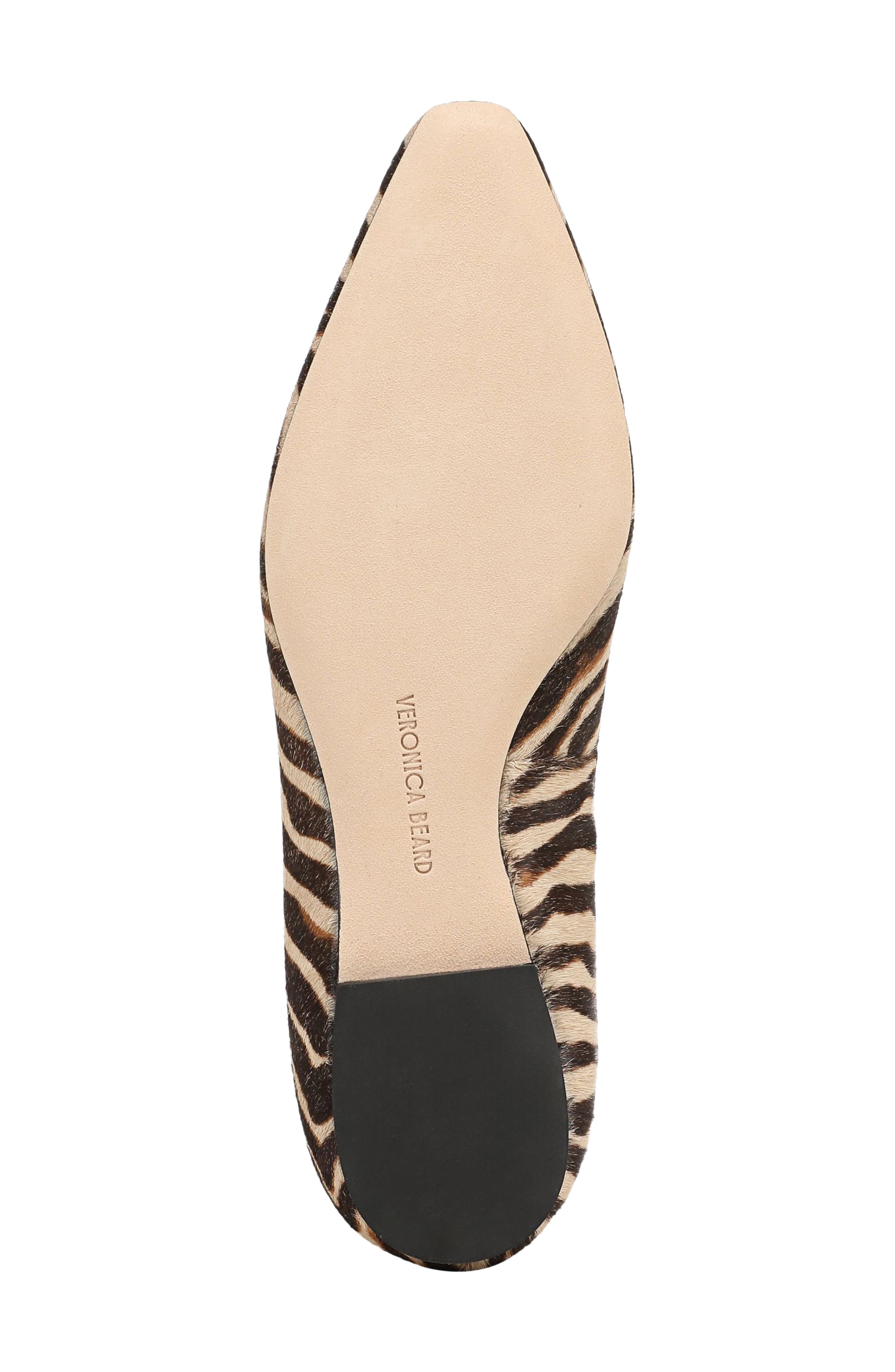 Cailey Ballet Flat, Alternate, color, ZIGER BROWN CALF HAIR