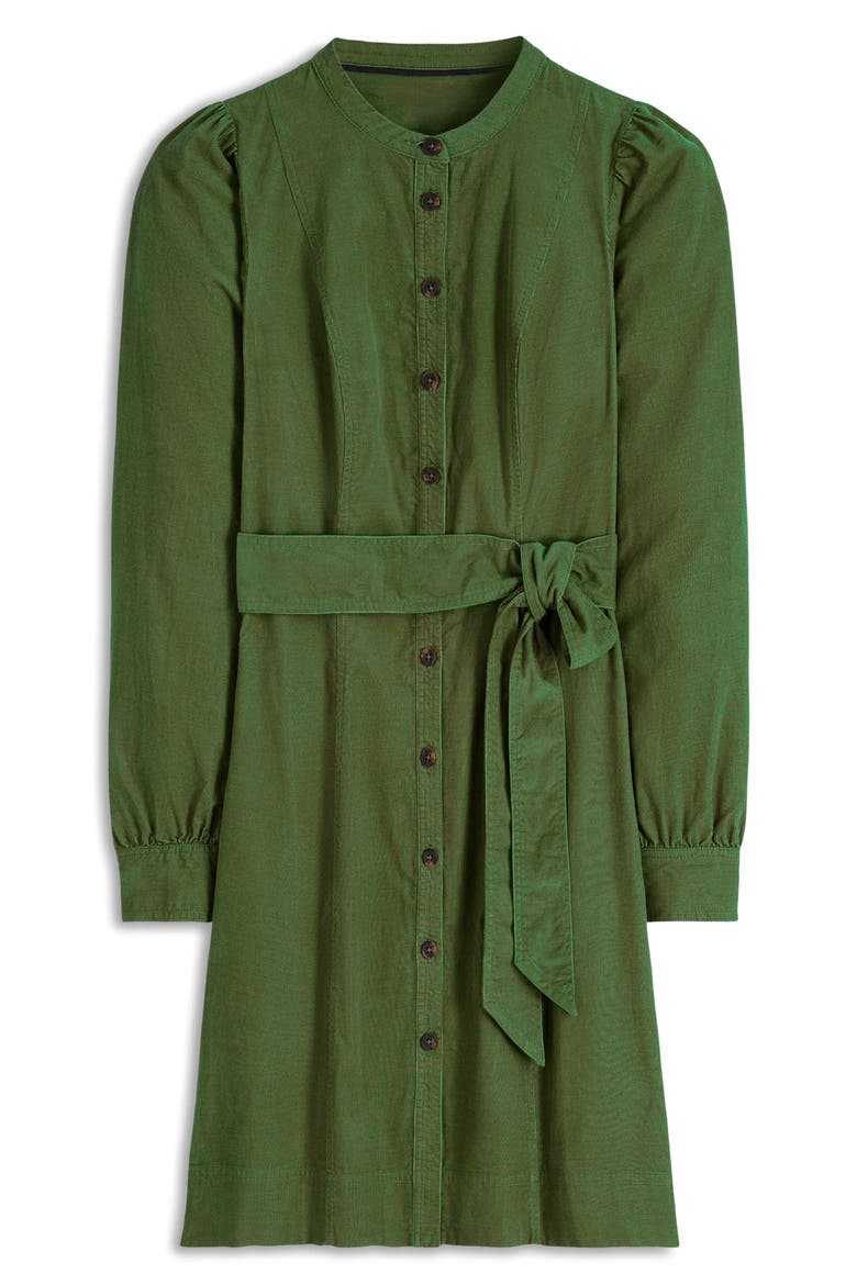 Long Sleeve Cotton Corduroy Shirtdress, Alternate, color, FERN