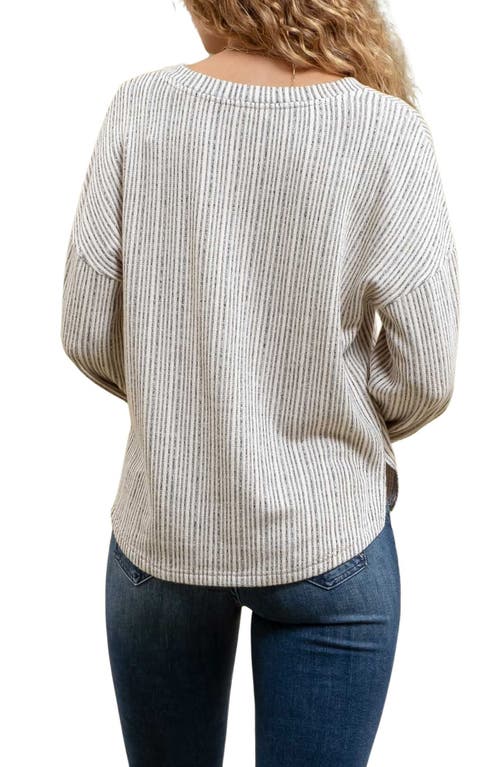 Blu Pepper Long Sleeve Half Button Top In Animal Print