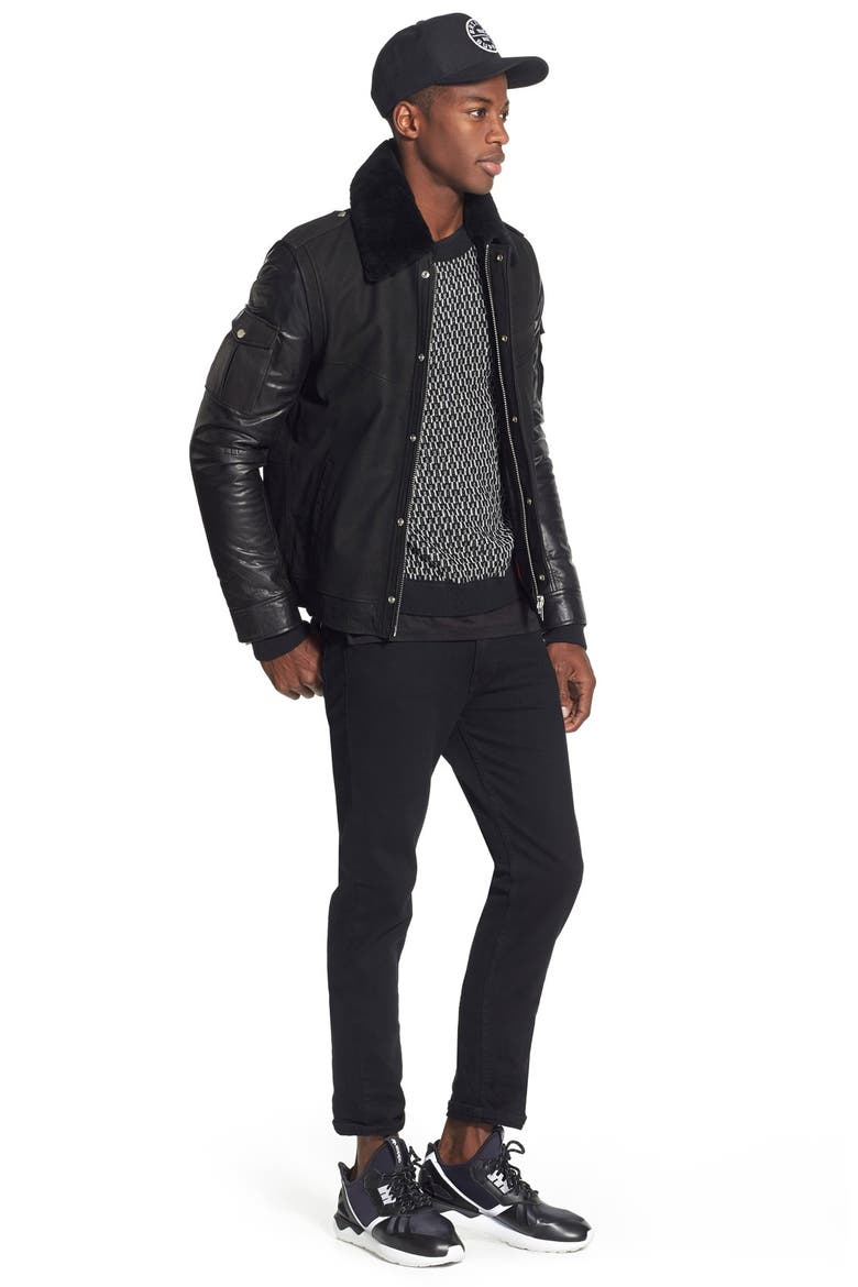 Lennox Slim Fit Jeans, Alternate, color, BLACK OVERDYE