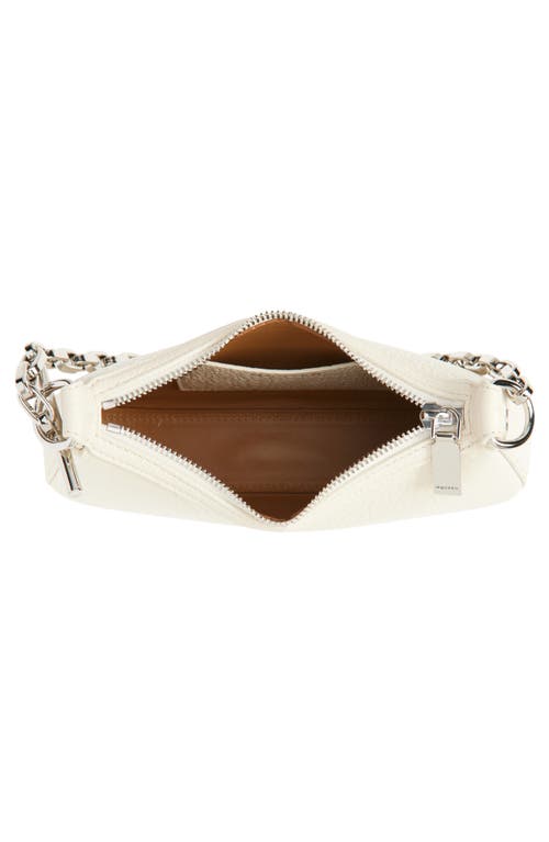 Alexander Mcqueen Mcqueen Mini T-bar Handbag In Cream/silver
