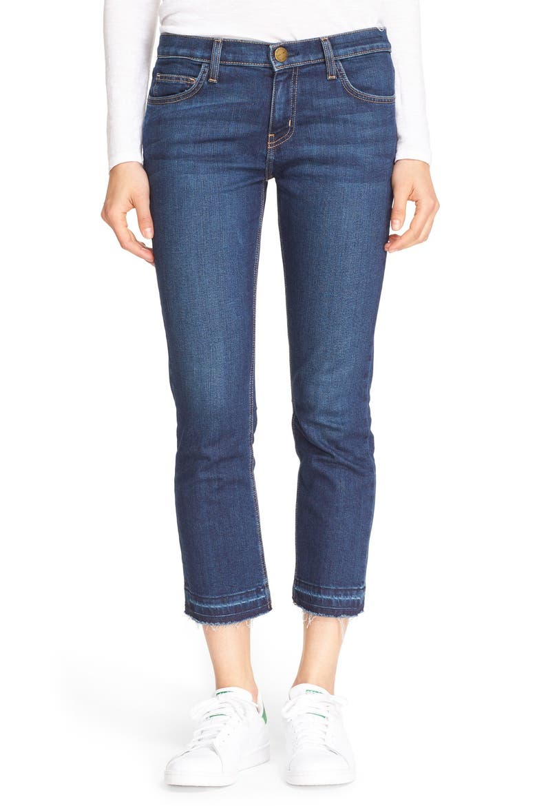 'The Cropped Straight' Ankle Jeans, Main, color, STAGECOACH WITH RELEASED HEM