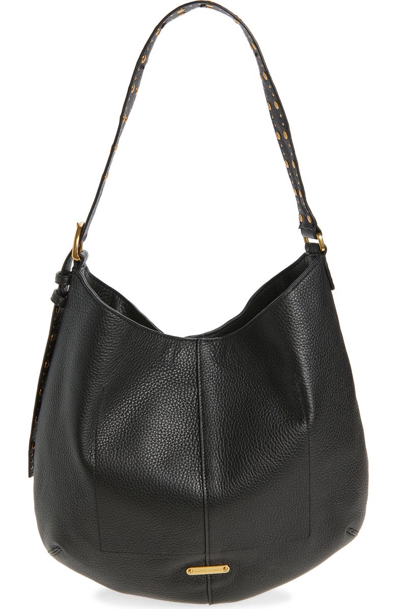 Rebecca Minkoff Naomi Leather Hobo Bag, Alternate, color, Black