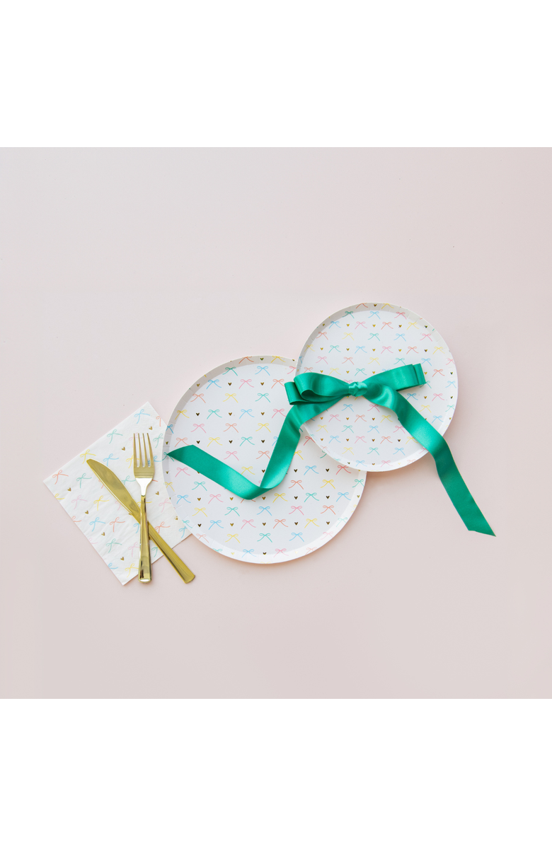 Jollity & Co Bows Dessert Plates, Alternate, color, Assorted Pre-Pack