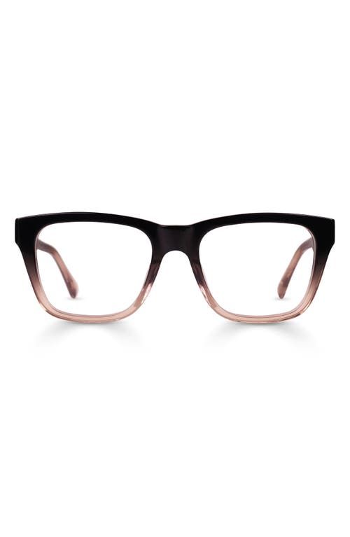 Eyebobs Kvetcher 53mm Square Reading Glasses In Black To Antique Crystal Fade