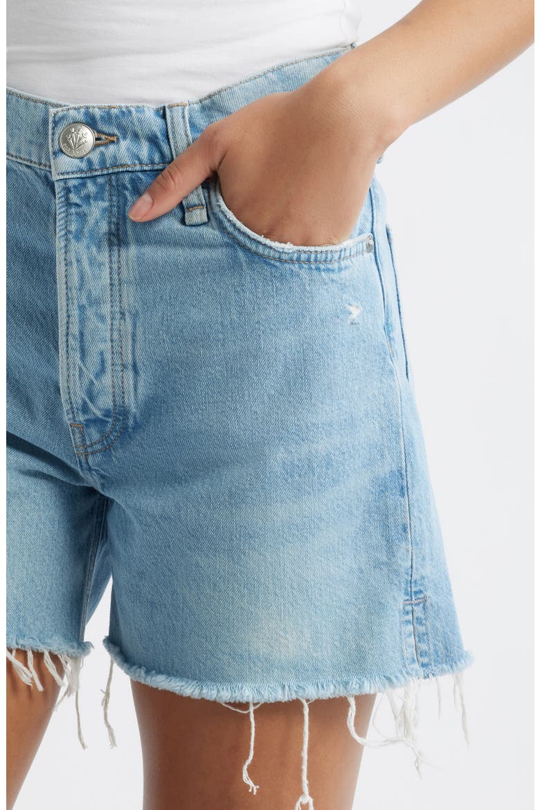 High Waist Cutoff Denim Shorts, Alternate, color, NARROWS